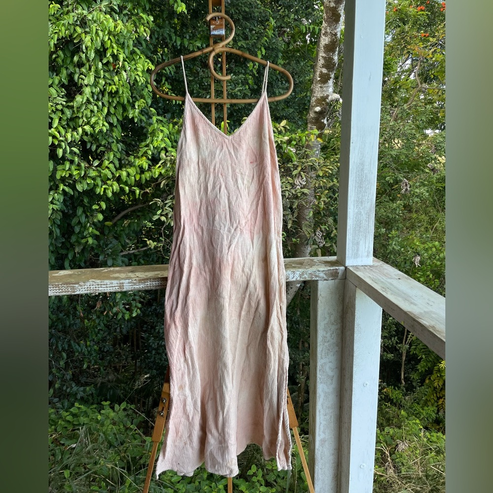Bahhgoose rose dress plant dyed